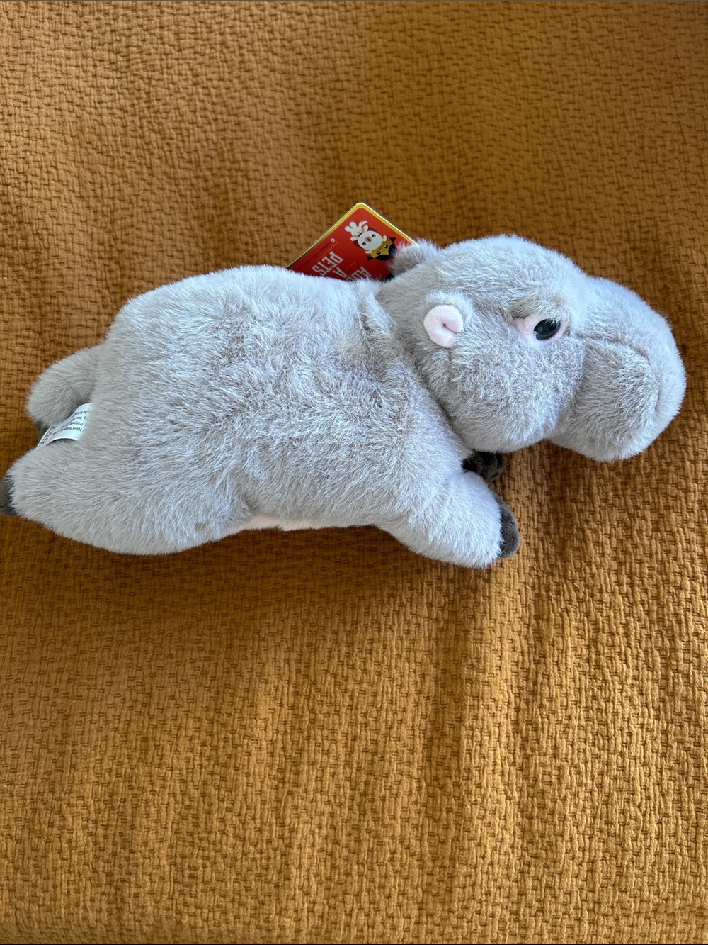 Gray Plush Hippo Small Plush Toy FAO Schwartz NWT